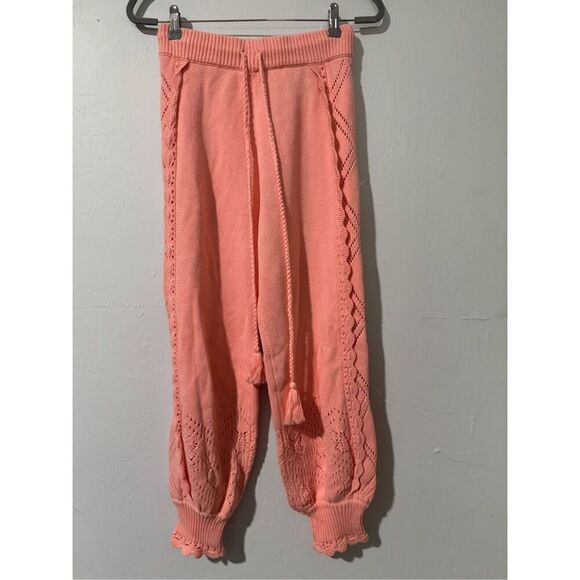 Loveshackfancy Nyla joggers in peach Melba XS - Picture 2 of 16